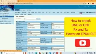 How to check ONU or ONT Rx and Tx Power on EPON OLT