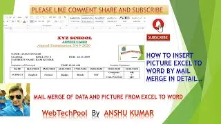 HOW TO INSERT PICTURE EXCEL TO WORD BY MAIL MERGE