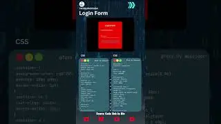 Login Form Using Html,Css And Javascript || Source Code Link In Description 