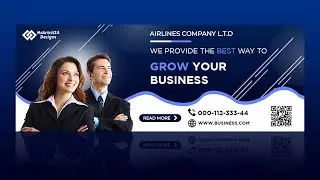 Professional Facebook Cover Photo Banner Design - Adobe Photoshop Tutorial