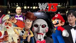 Woody vs Santa Claus vs Saw vs Ahn Bo-hyun vs CheapyD vs Super Mario - WWE 2K13 Gameplay