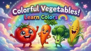 Colorful Vegetable Song for Kids 🌈🥕 | Learn Colors & Healthy Food | Fun Hindi English Rhymes