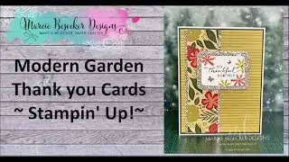 Modern Garden Thank You Card - Stampin' Up!