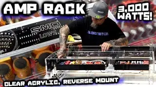 Laser Cut Clear Acrylic Amp Rack (Build) 3,000+ Watts Floating Reverse Mounted 