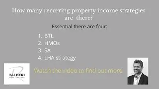 What are the recurring income strategies in property?
