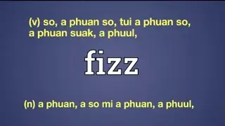 fizz meaning in English Ngawn