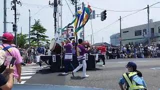巻夏祭りやかた竿燈、越王大鼓