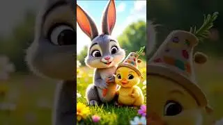 Rabbit and duckling enjoy the moment#short#cow#aicatcartoon