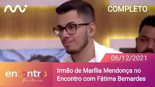 Dom Vittor e Gustavo, irmão de Marília Mendonça no Encontro com Fátima Bernardes