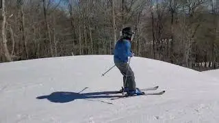 2022-02 John skiing the terrain park at Whitetail