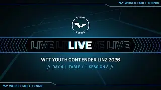 LIVE! | T1 | Day 4 | WTT Youth Contender Linz 2026 | Session 2