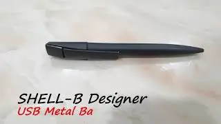 SHELL-B Designer USB Metal Ball Pen 8GB - Logo On Gift