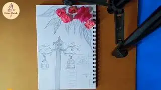 How to draw birds nest with pencil | Drawing Society