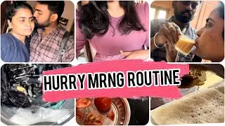 TUESDAY Mrng Routine || Making Hurry Breakfast & Lunch || STITCHING Long GOWN