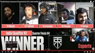 1TapGod Quick ACE Against Reckoning | Excali Shocking Reactions | TR VS RGE VCC Indian Qualifiers 2