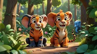 Two Tiny Tigers Take a Trip | Animal Adventure Song for Kids | Nursery Rhymes and Baby Songs