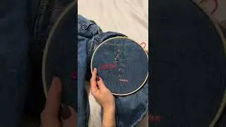Freehand embroider a pair of jeans with me!