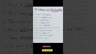 10 Describing Words (Adjectives) in Sentences 📝✅