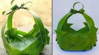 How It's Made - Simple Basket Using Coconut Leaf