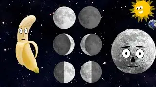 🌕 The Moon Song for Kids | Learn Moon Phases with Nana the Banana! 🌙