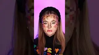 PIXEL STOPMOTION MAKEUP 👾😳 #stopmotion #makeup