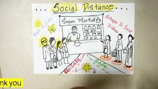 Social Distancing Drawing  /Stay Home Stay Safe