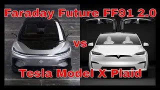 2023 Faraday Future FF91 2.0 Futurist vs Tesla Model X Plaid (Side by Side Comparison)