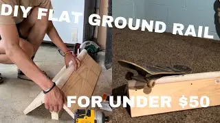DIY FLAT GROUND RAIL WITH A BUDGET!! SKATEBOARDING