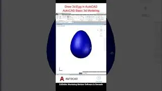 Draw 3d Egg in AutoCAD - AutoCAD Basic 3d Modeling #autocadegg #autocad3dmodeling #CADable #cadcam