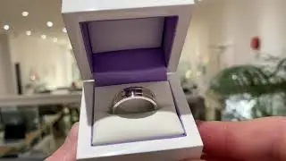 Inlaid Rose and White Gold Wedding Ring