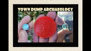 Town Dump Archaeology - Vintage Marbles - Armour Hotdogs Baseball Coins - MLB - Bottle Digging - Toy