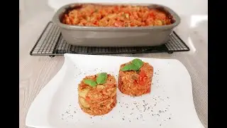 All in One, Reisauflauf mit Geflügel und Gemüse aus der rechteckigen Ofenhexe von Pampered Chef