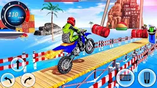 Bike Racing Tracks Simulator 3D - Motor Bike Motocross Impossible Driving - Android GamePlay #4