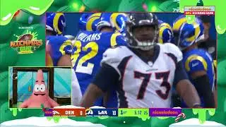 LA Rams Vs Denver Broncos Having Patrick Star commentate you throwing a pick has to be the lowest