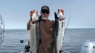 Coho Salmon - Double hookup!