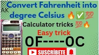 Convert Fahrenheit into degree Celsius 🔥 by calculator tricks 💯🔥||#easytricks #calculatortricks