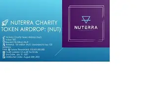 online income 🚀 NuTerra Charity Token Airdrop: (NuT)  airdope boss