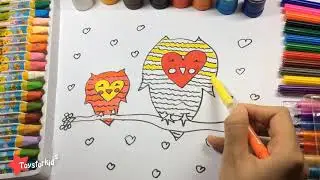 Learn Colors with Owl for Kids - Animation for Kids - Colours Learning Videos for Children Toddlers