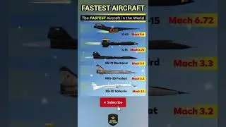 Top 5 Fastest Aircraft Ever Built 🚀 | Hypersonic Speed Explained! #FastestAircraft #HypersonicJet
