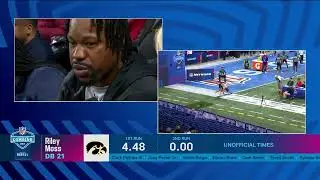 Riley Moss runs official 4.45-second 40-yard dash at 2023 NFL Scouting Combine