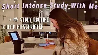 30 MIN INTENSE STUDY SESSION //real time study with me,Mitschriften am iPad,Motivation,Regengeräusch