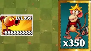 Team 50 Plants vs 350 Monkey Zombies || Who Will Win || Pvz || Pvz2