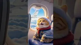 Cute Cat Explores an Airplane 🌍 | Amazing Reactions!