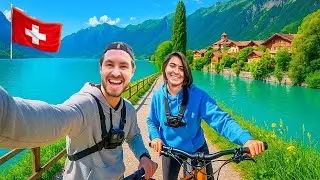 ANDAMOS 25KM DE BICICLETA NAS MONTANHAS DA SUÍÇA