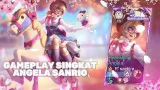 SKIN ANGELA FAVORIT AKU (ANGELA SANRIO HEARTSTRING)🤩🔥 #mobilelegends 