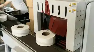 Toilet roll tissue making packaging film shrinking line fully automatic processing equipment