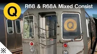 4K: R68-R68A Mixed Consist Q Train running during Regular Service!