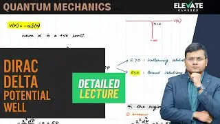 Dirac Delta Potential in QM | Bound & Scattering Solutions | Dibyajyoti Sir | Elevate Classes