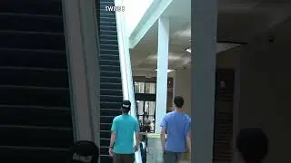 Double Twin Time Traveler Escalator Prank 😂