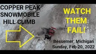 Copper Peak Ski Flying Hill's Snowmobile Hill Climb Finals (Pt 2) #JustSnowmobiles | Jason Asselin